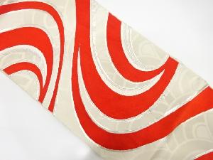 流水模様織り出し　袋帯